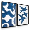 Quadro Decorativo Mar Azul e Passaros